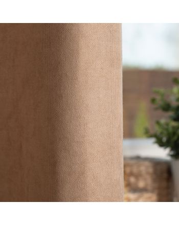 Welurowy materiał na zasłony, kolor nude, wysokość 300 cm, Milas - sprzedawana na metry