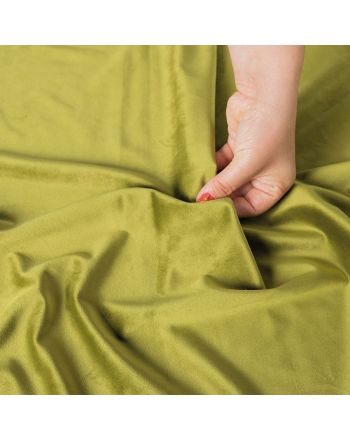 Ekskluzywna tkanina zasłonowa Velvet, wysokość 300 cm, kolor oliwkowy - sprzedawana na metry