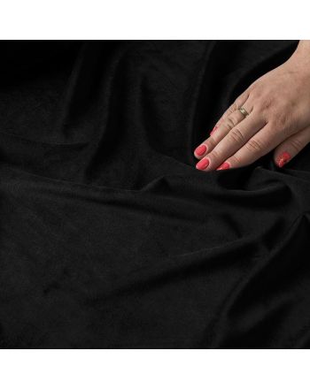 PREMIUM ALLURE Ekskluzywna tkanina zasłonowa na metry Velvet, wysokość 300 cm, kolor czarny