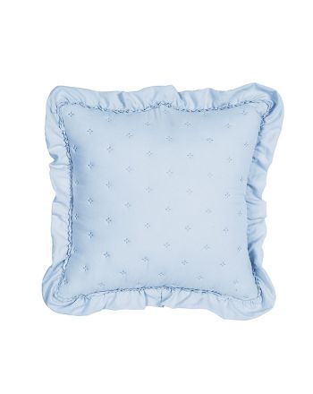 Poszewka na poduszki z dekoracyjna falbanką Werona, kolor baby blue, rozmiar 40x40 cm