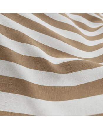 Tkanina zasłonowa wodoodporna, kolor brązowo-biały, szerokość 180 cm, Aslan - sprzedawana na metry