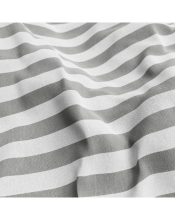 Tkanina zasłonowa wodoodporna, kolor szaro-biały, szerokość 180 cm, Aslan - sprzedawana na metry