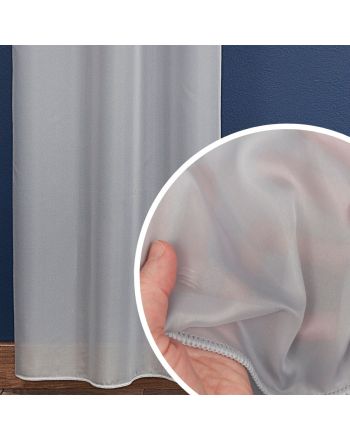 Woal soft touch z ołowianką, kolor szary, wysokość 300 cm, Voile - sprzedawany na metry
