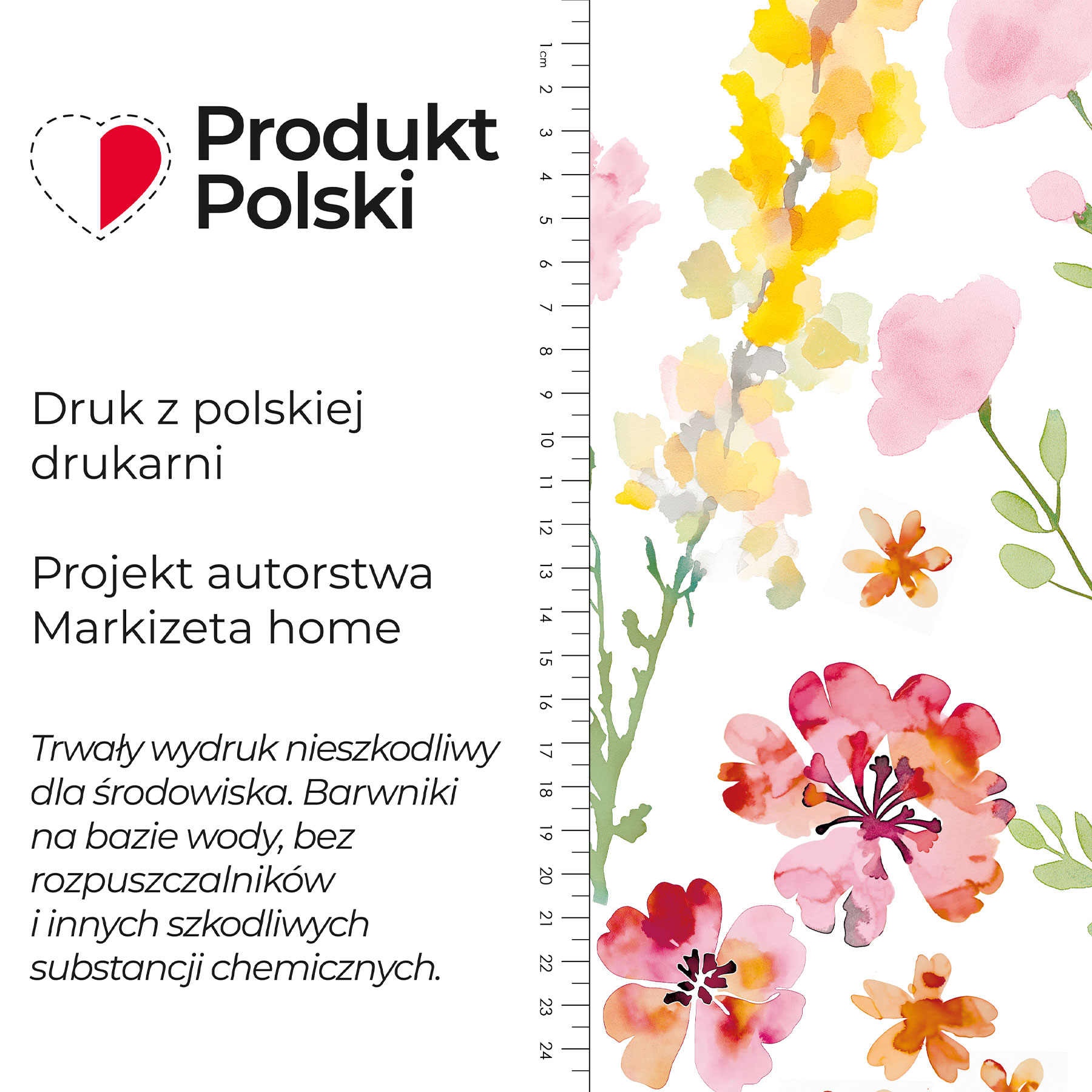 Wodoodporny materiał na obrusy lub zasłony drukowany szerokość 160 cm Zapach Lata - sprzedawany na metry