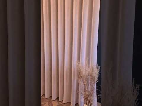 Firanka na metry o strukturze płótna z ołowianką Allure, kolor pastelowy różowy, wysokość 320 cm - sprzedawana na metry