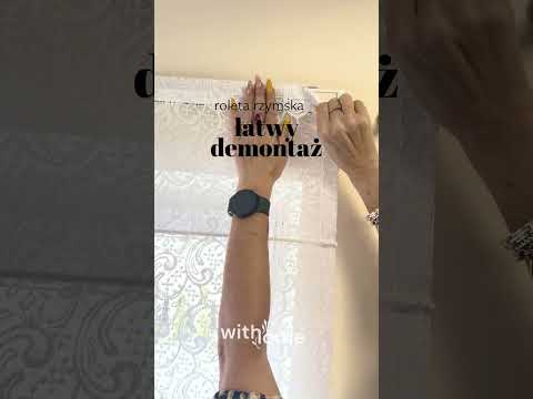 Roleta rzymska firanowa do kuchni żakardowa, kolor biały - szyta na wymiar