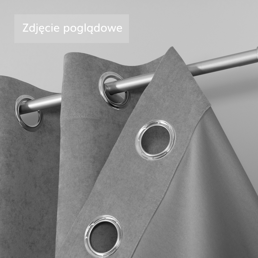 Zaciemniający materiał na zasłony  super blackout kolor ciepły szary wysokość 300 cm - sprzedawana na metry
