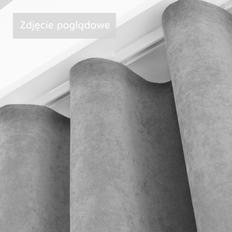 Tkanina dekoracyjna zaciemniająca, super blackout, kolor ciepły szary 008, wysokość 300 cm - sprzedawana na metry