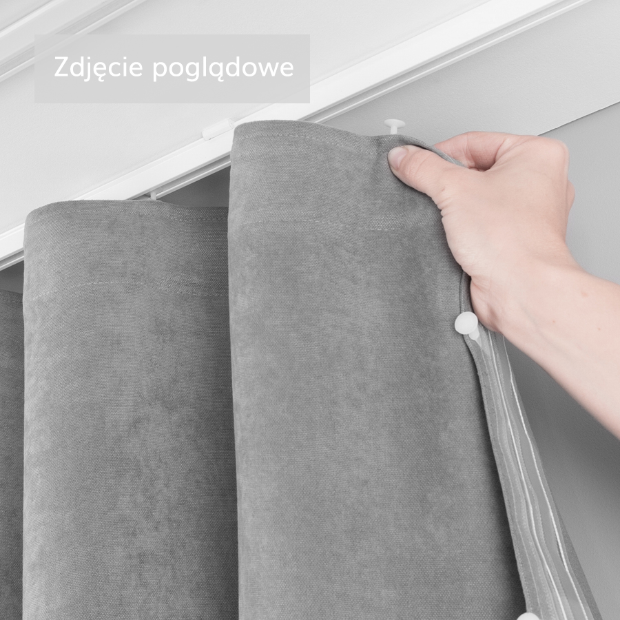 Zasłona welwetowa szmaragdowa do szyny sufitowej