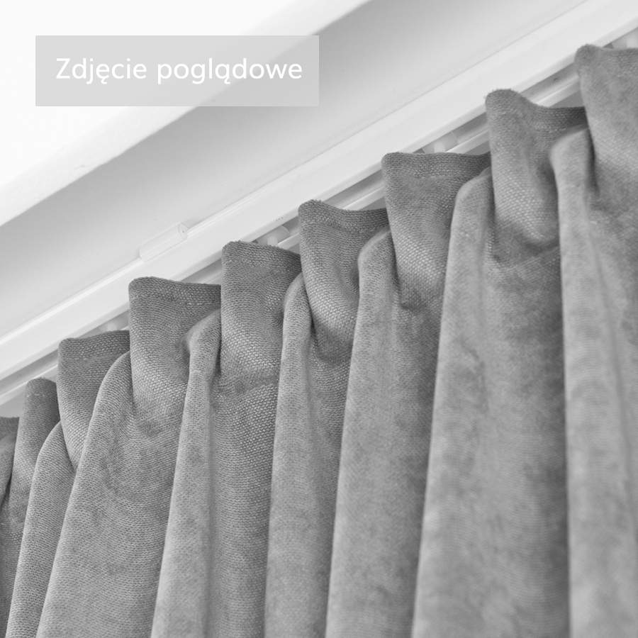 Zasłona welwetowa ciepły, jasny beż do szyny sufitowej Velvi