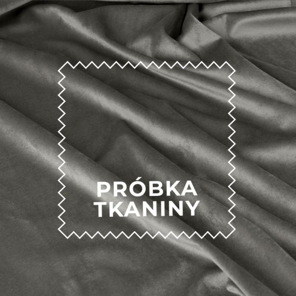 Szara roleta rzymska welwetowa Velvi do kuchni lub pokoju dziecięcego - szyta na wymiar