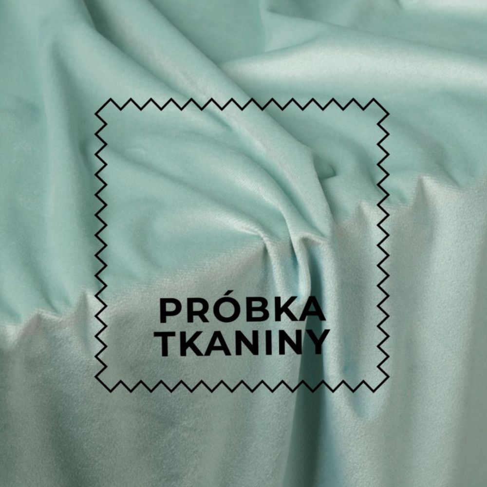 Miętowa roleta rzymska welwetowa Velvi idealna do kuchni czy pokoju dziecka - szyta na wymiar
