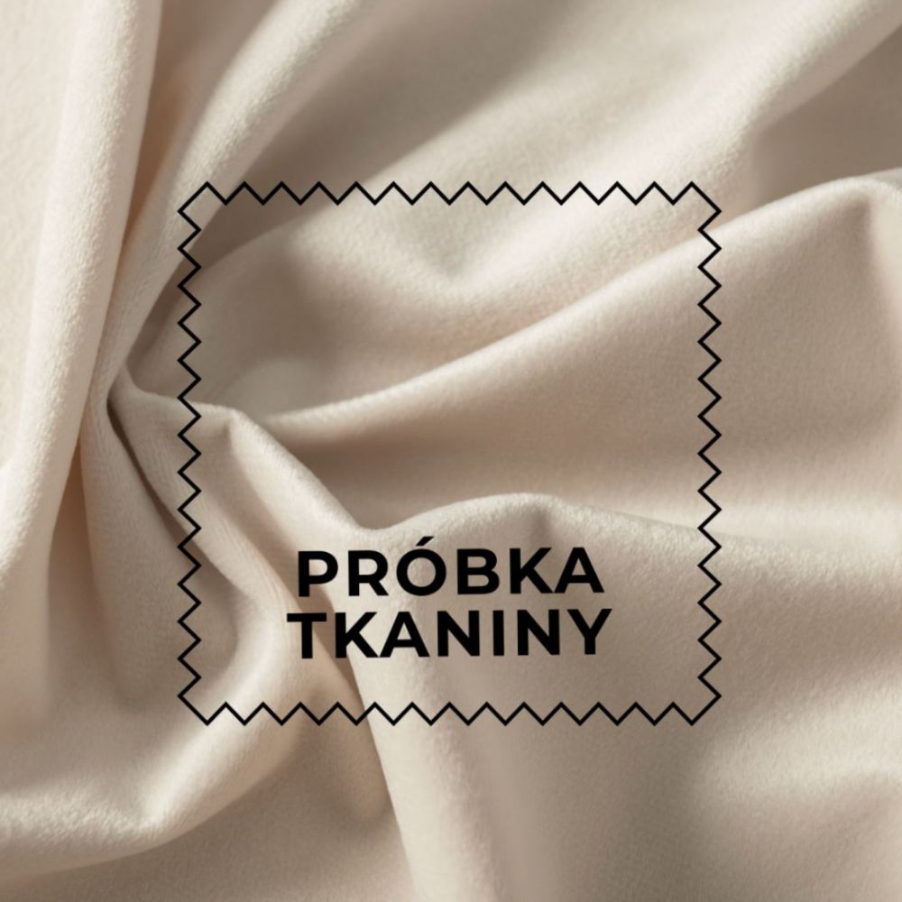 Kremowa roleta rzymska welwetowa Velvi - szyta na wymiar