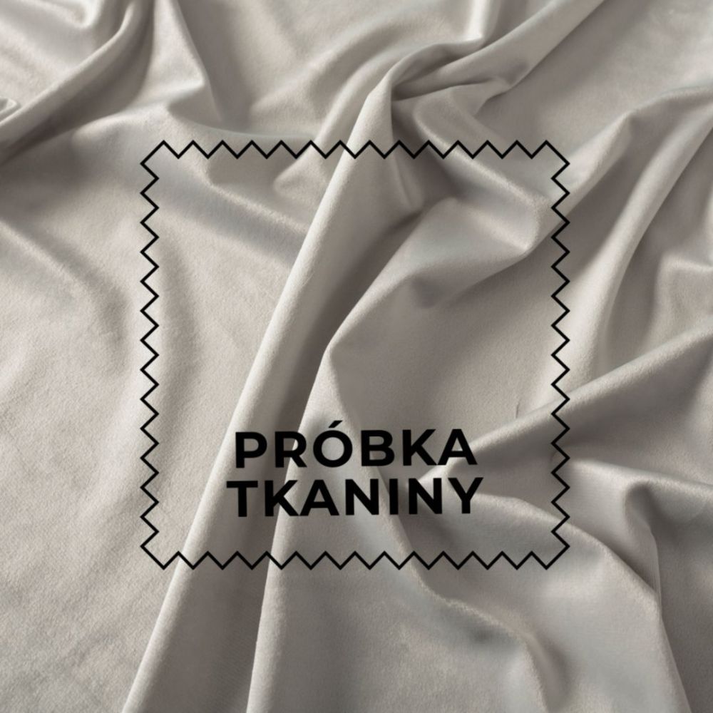Pastelowo-szara roleta rzymska welwetowa Velvi - szyta na wymiar