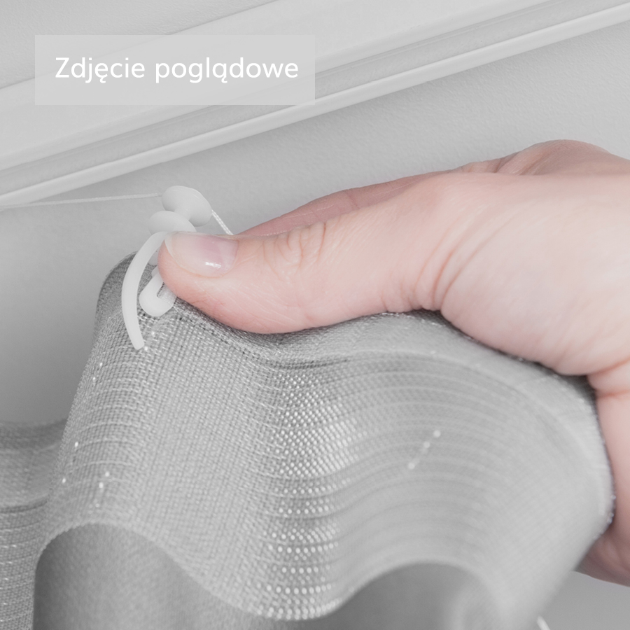 PREMIUM ALLURE Ekskluzywna zasłona na taśmie wave Velvet, szary - szyta na wymiar