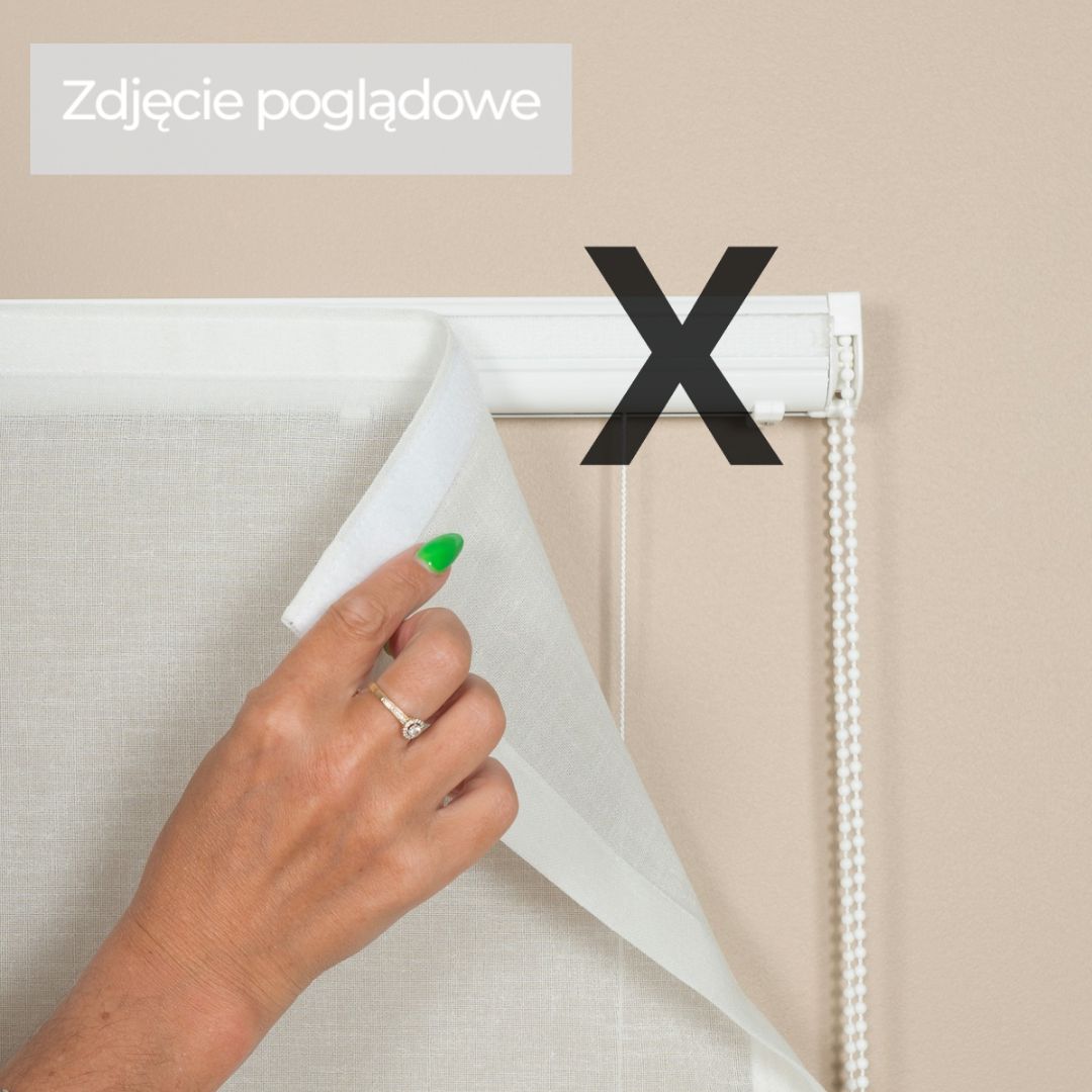 Materiał firanowy do mechanizmu rolety rzymskiej wzór po całości - szyty na wymiar